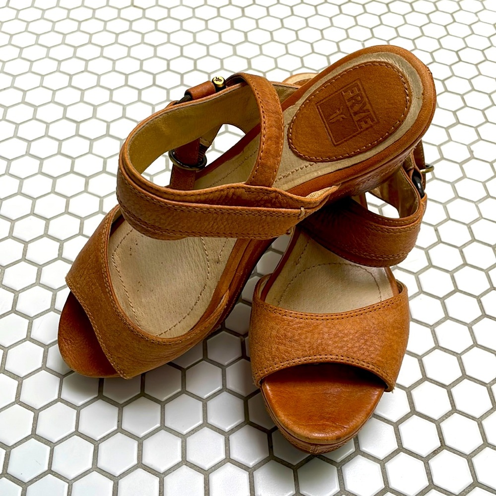 FRYE WEDGE SANDALS